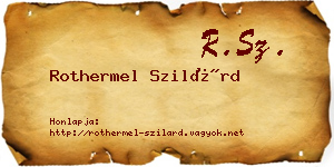 Rothermel Szilárd névjegykártya