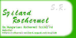 szilard rothermel business card